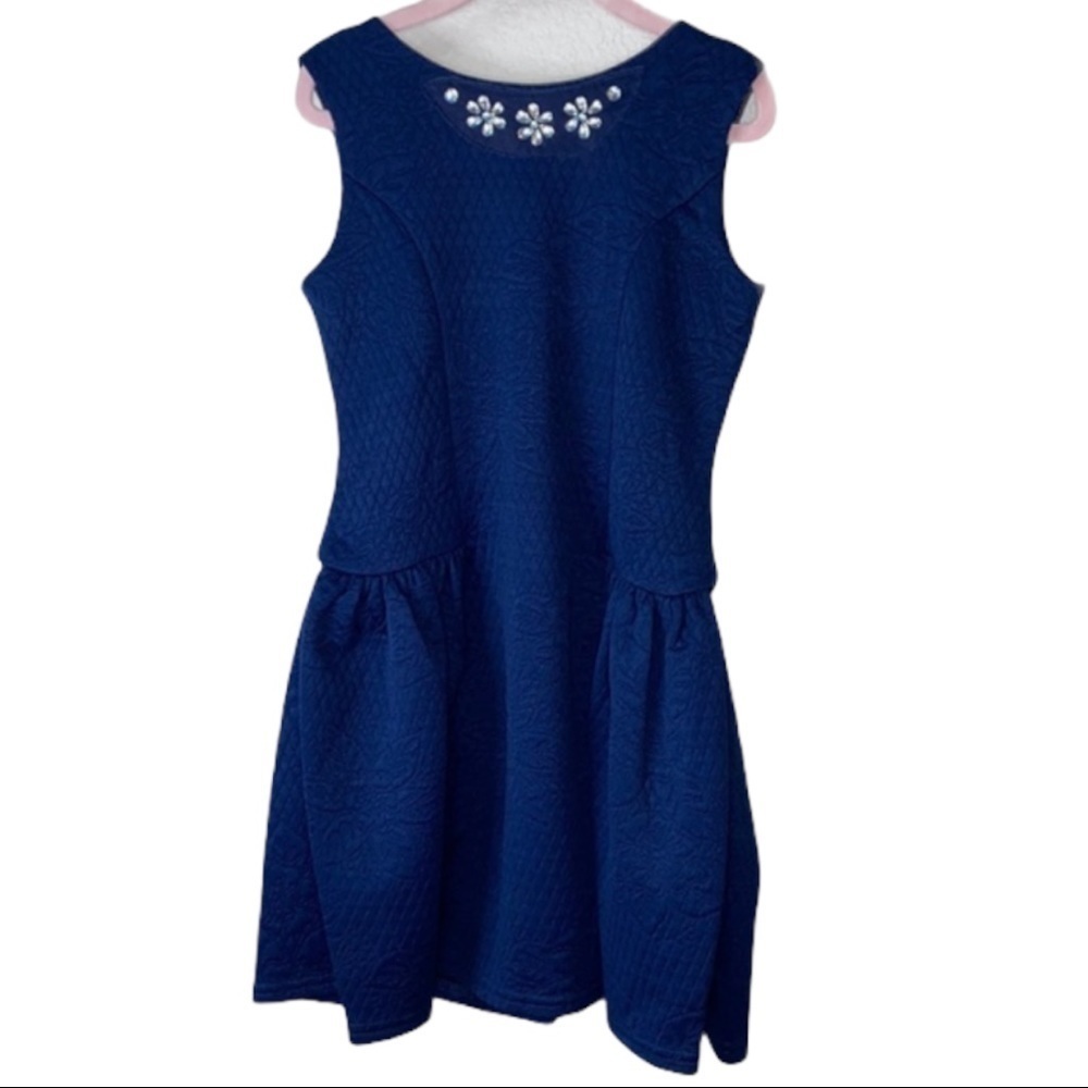 Little Angels Embellished Blue Dress Size 5